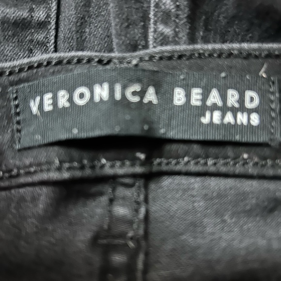 VERONICA BEARD Brooke 8.5" Rise Five-Pocket Skinny Jeans, Black, Size 26 - Picture 3 of 10